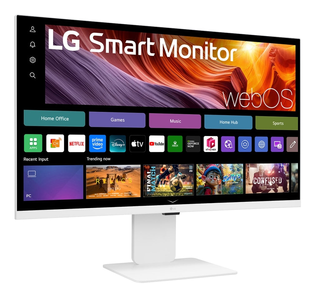 LG 32U850SA-W 31.5inch Smart Monitor UHD IPS WebOS 60Hz 5ms 400cd/m2 HDMIx2 USB C PD 90W HUB USB Camera Pivot