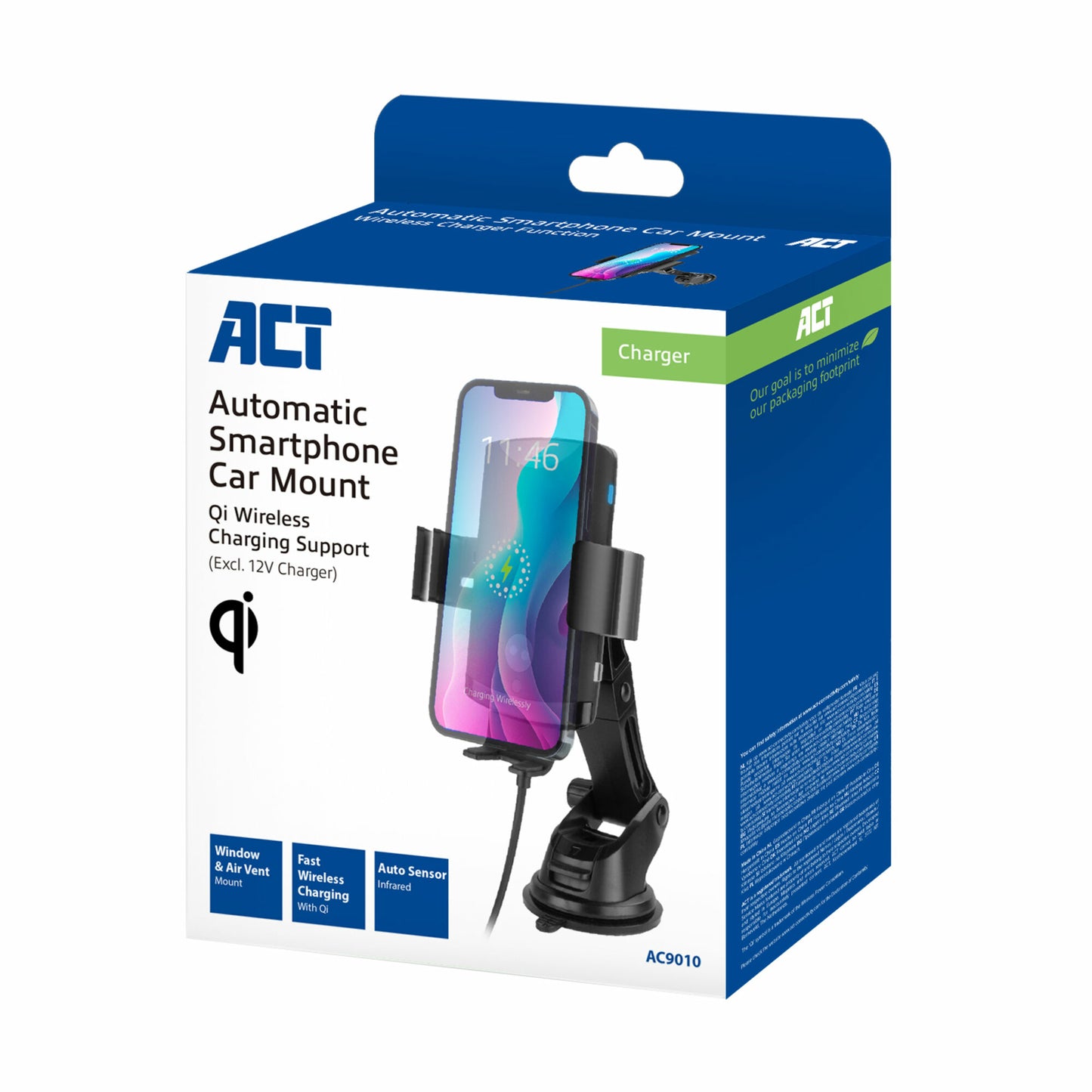 ACT Automatic smartphone car mount with wireless charging