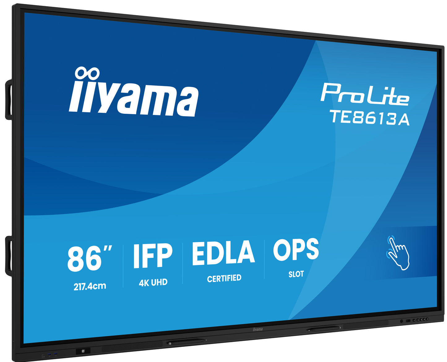Iiyama TE8613A-B2AG 86W IFP 40-Points Bonded PureTouch IR 4K UHD IPS AG. Integrated iiWare 21E (Google EDLA, Whiteboard, iiShare, iiContro