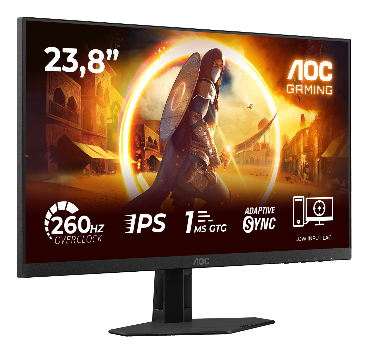 AOC Monitor Gaming 24G4ZRE 23,8' 16:9 Fast IPS 260Hz (OC, Native 240Hz) 1920x1080    HDMI x 2x 2.0 DP x 1x 1.4