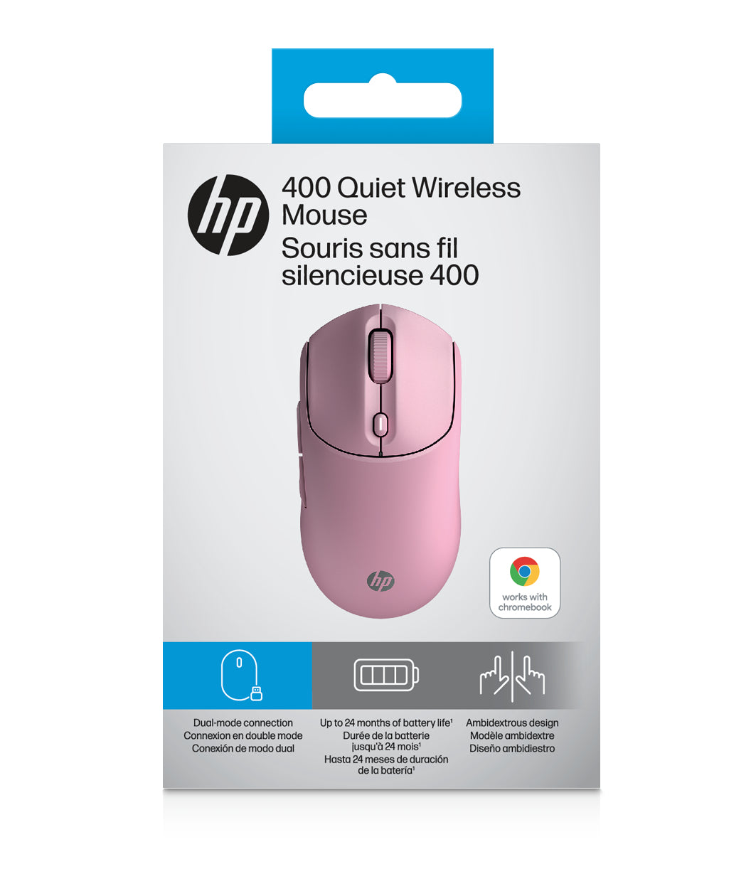 HP 400 Quiet PNK Wireless Mouse AZ7B5AA#ABB