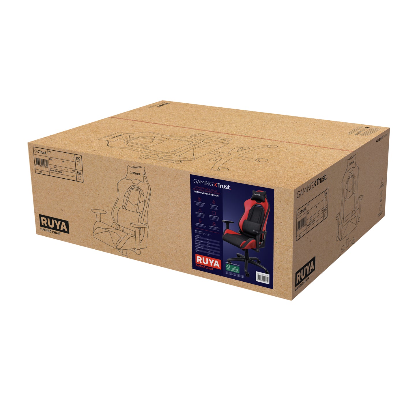 TRUST GXT714R RUYA GAMING CHAIR RED