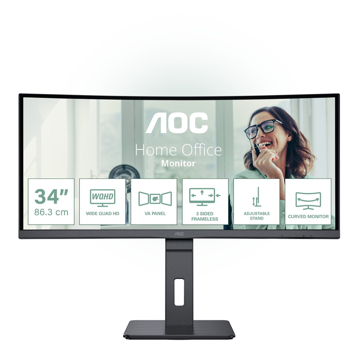 CU34P3CV 34IN DOCK VA Curved 3440x1440 CU34P3CV