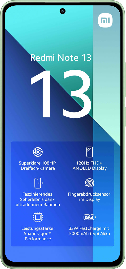 Xiaomi Redmi Note 13 4G 6GB RAM 128GB ROM - Mint Groen