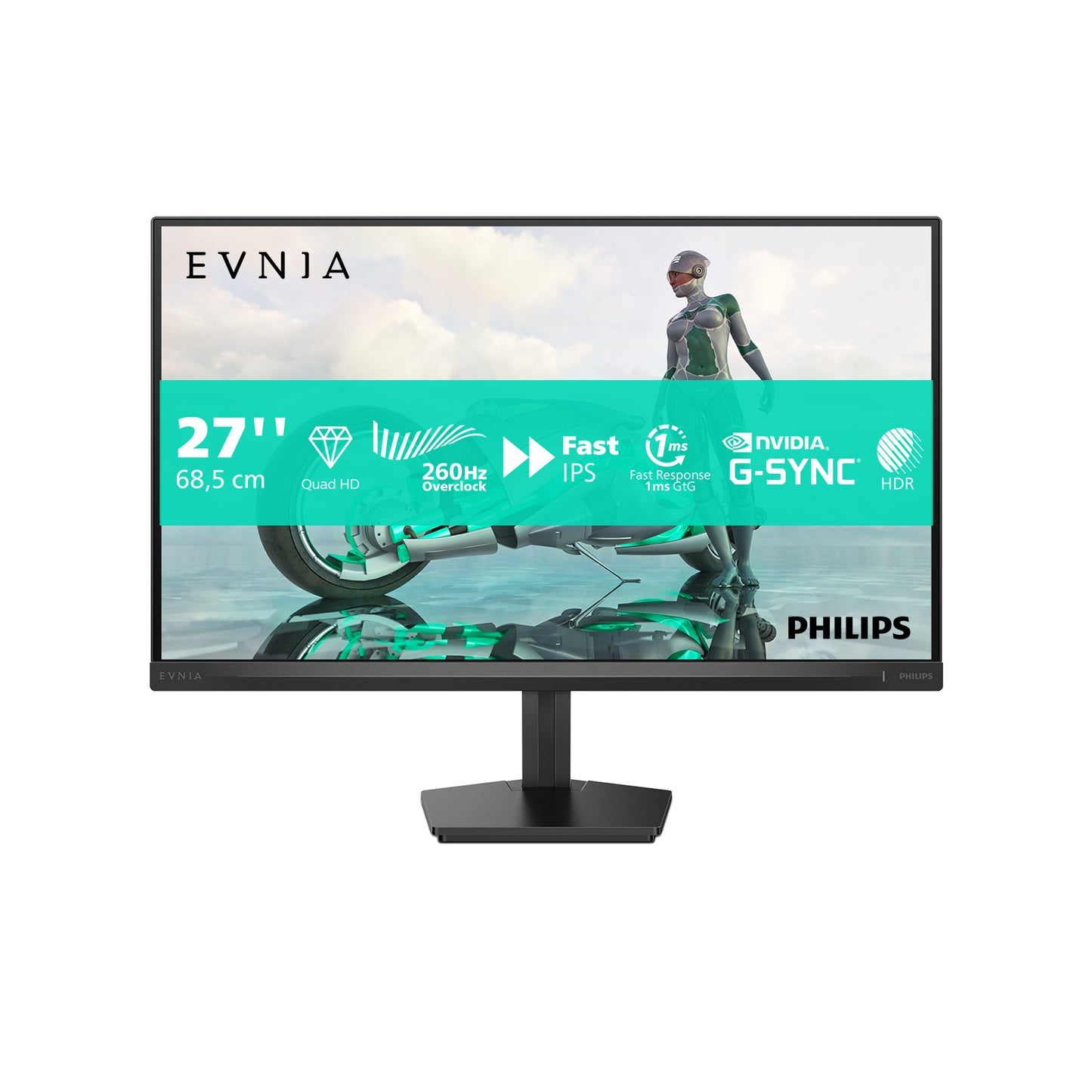 Philips Monitor 27' 16:9 Fast IPS 260Hz (OC, Native 240Hz) 2560x1440    HDMI x 1x 2.0 DP x 1x 1.4