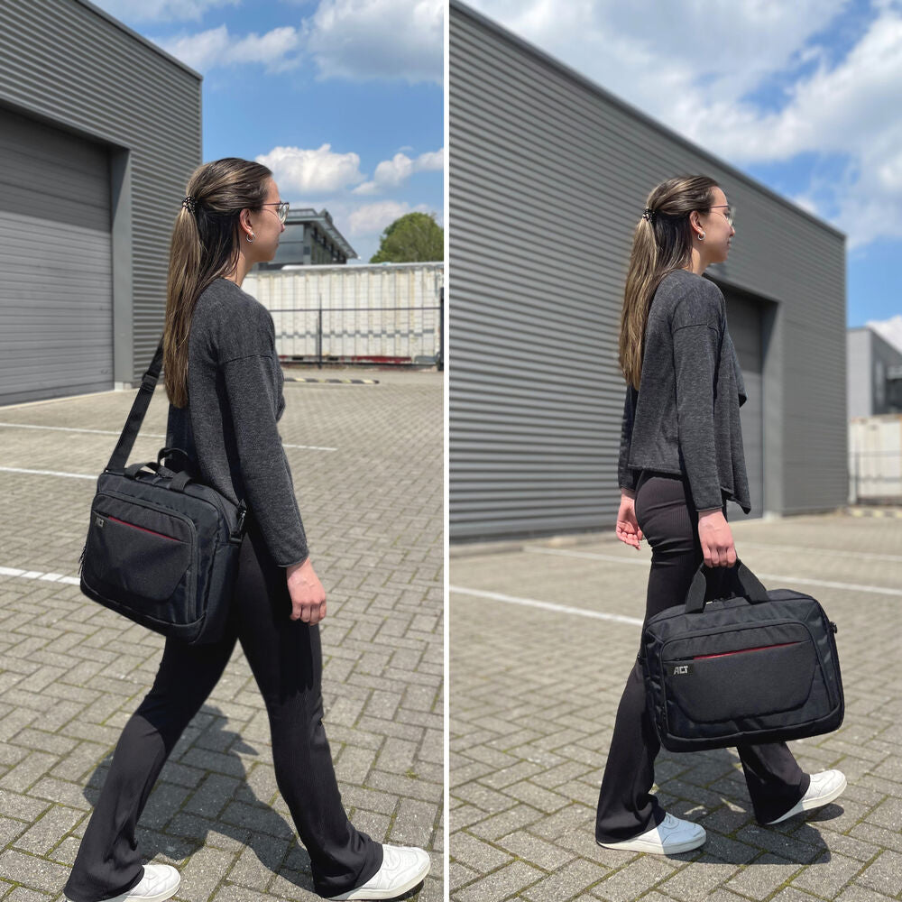 ACT Suburb schoudertas voor laptops tot 15,6 inch , gemaakt van gerecyclede plastic flessen