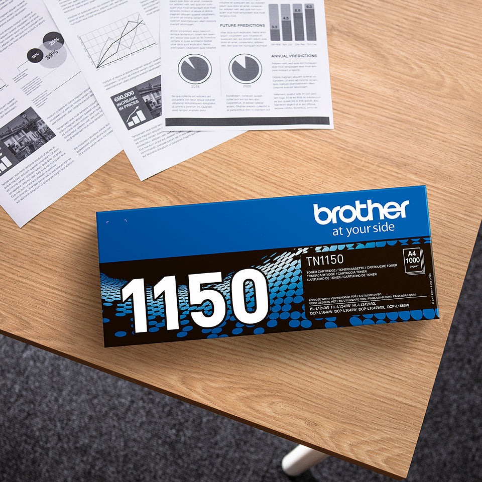BROTHER Black toner cartridge yield up to 1.000 pages