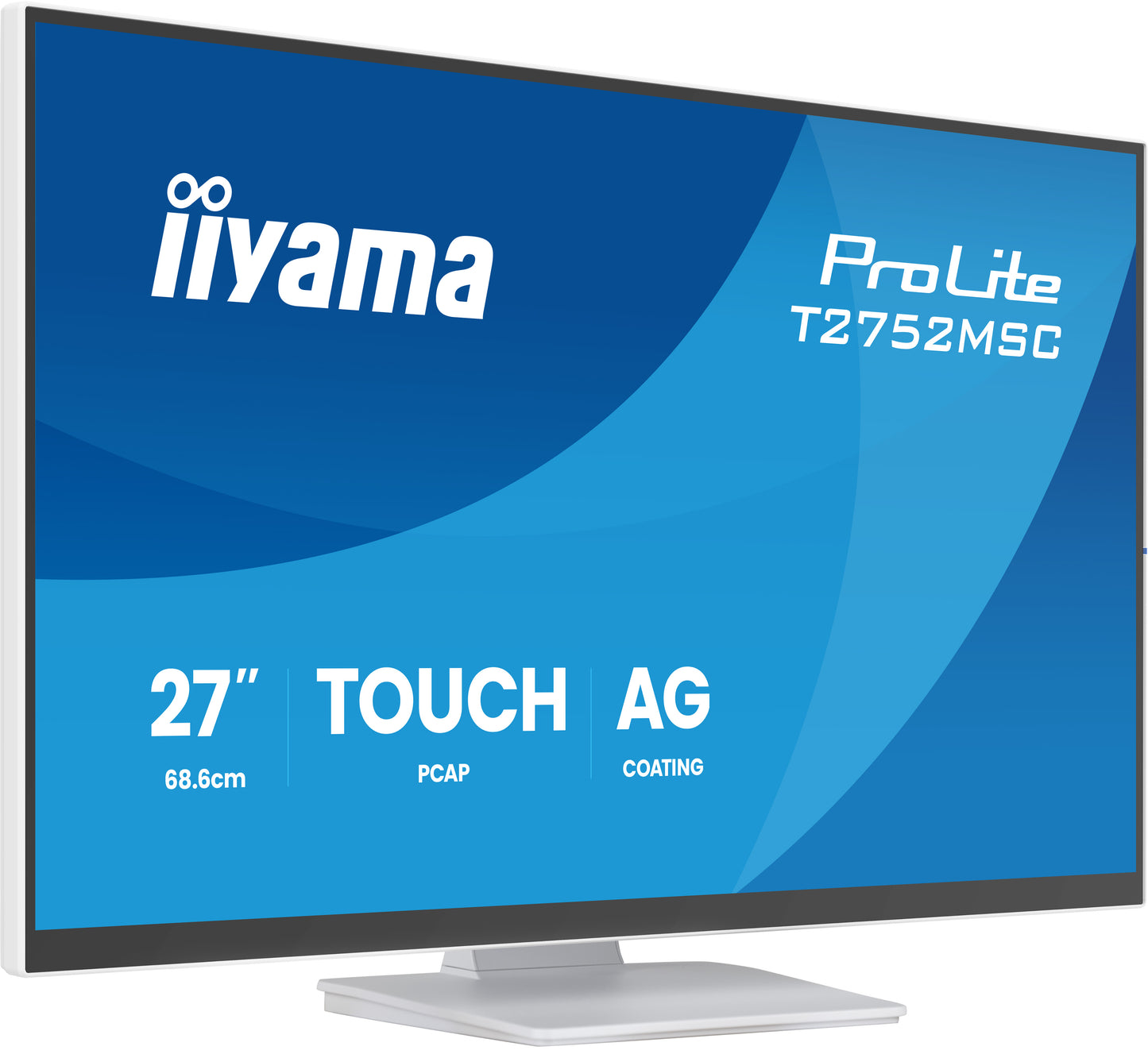 IIYAMA T2752MSC-W1AG 27inch WHITE IPS Optical Bonded PCAP 10P Touch with AG and Anti-Finger print coating 1920x1080