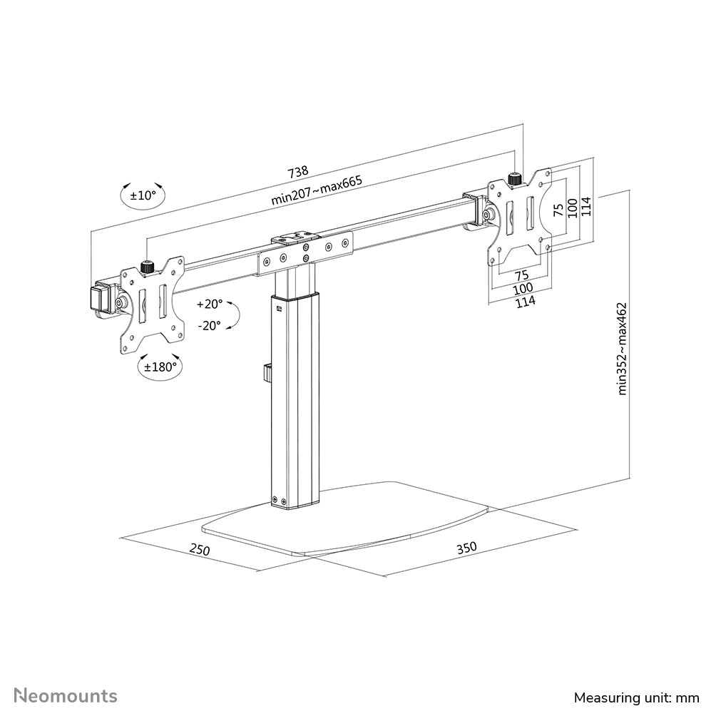 NewStar Flat Screen Desk Mount stand