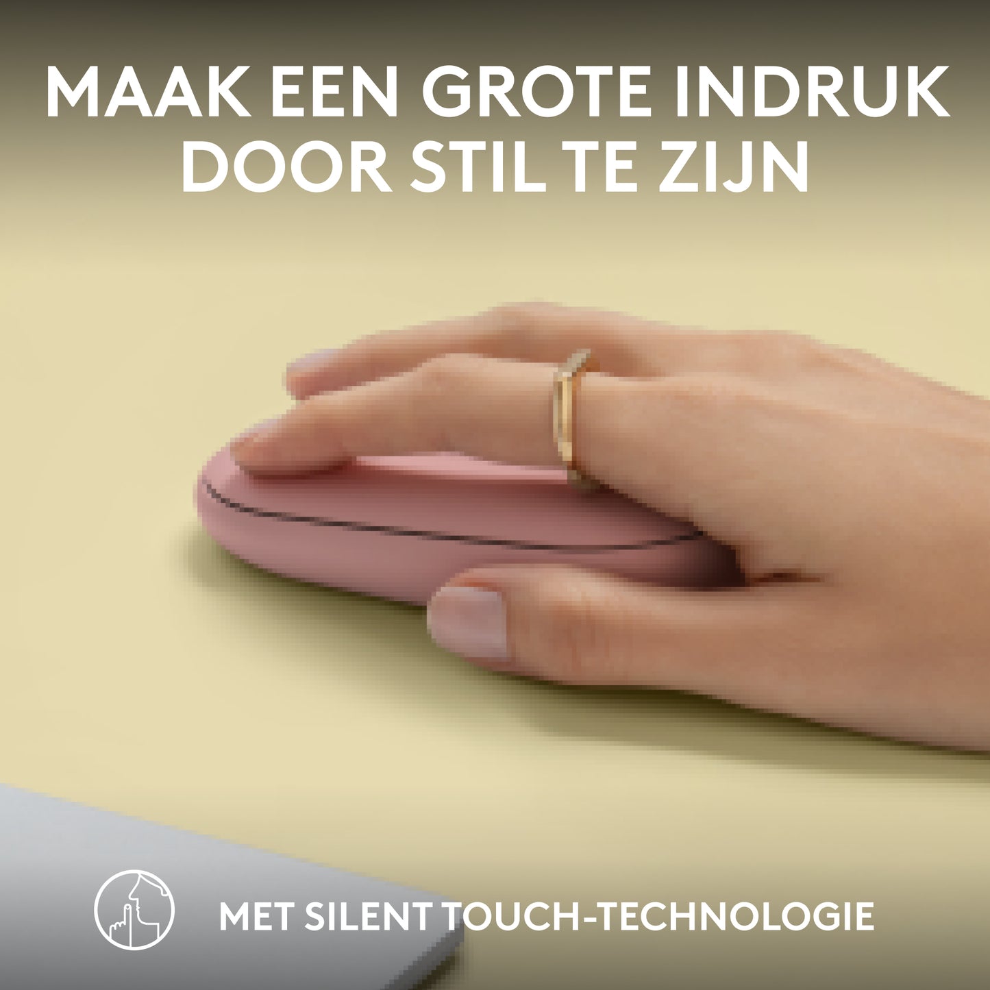 Logitech Pebble Mouse 2 M350s dunne draadloze Bluetooth-muis, Rose, draagbaar, licht, aanpasbare knop, stil klikken, Easy-Switch, Windows/ma
