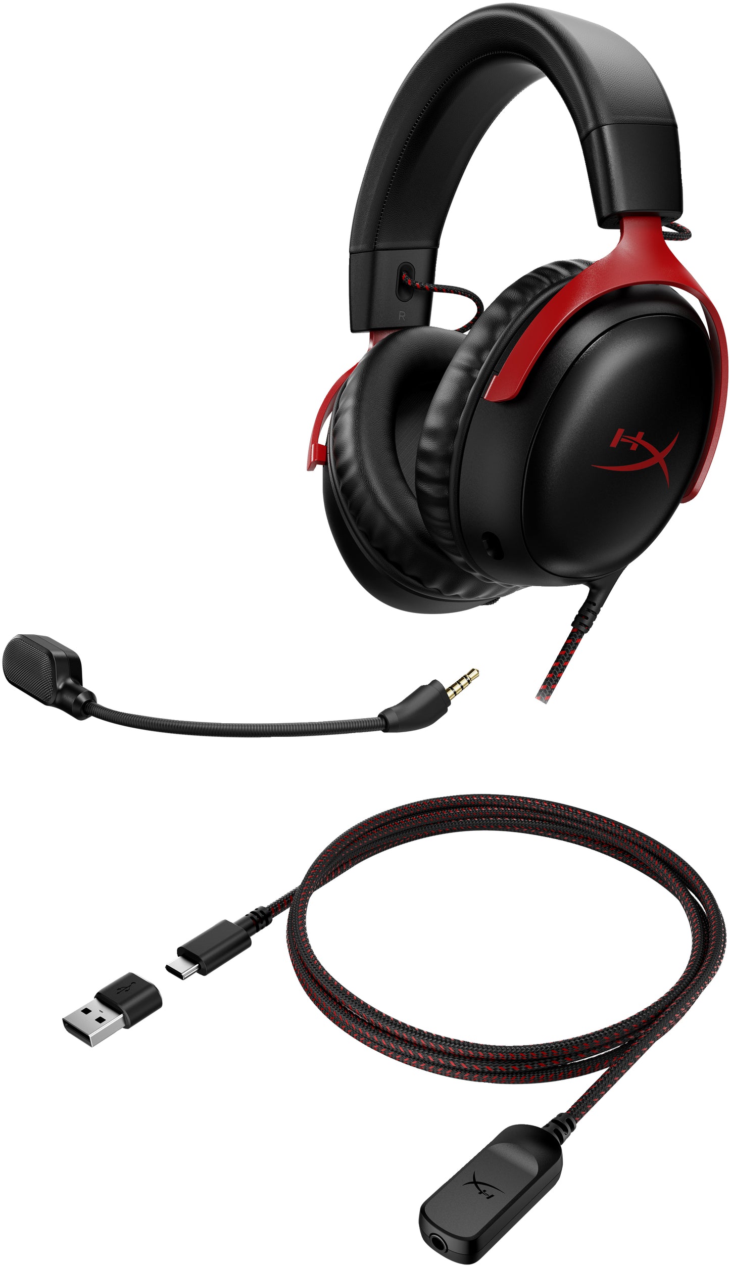 HyperX Cloud III Wired Gaming Headset - Black/Red (PC/PS5/Xbox Series X/S)
