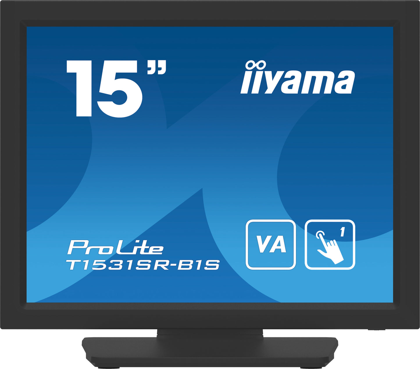 IIYAMA 15  Resistive Touch, VA-panel, 1024x768, Speakers, VGA, DisplayPort, HDMI, 300cd/m² (with touch), USB Interface, Built-In Power Adapt