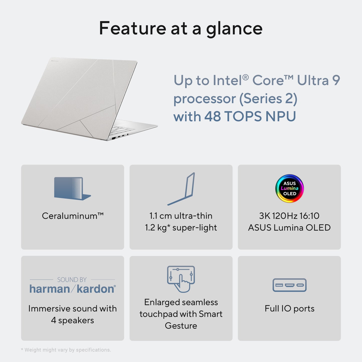 ASUS Zenbook S 14 OLEDUX5406SA-PV029W-BE, 14.0 3K 120Hz OLED,  Intel Core Ultra 7 258V, , 1TB M.2 NVMe PCIe 4.0 SSD, Intel Arc Graphics 140