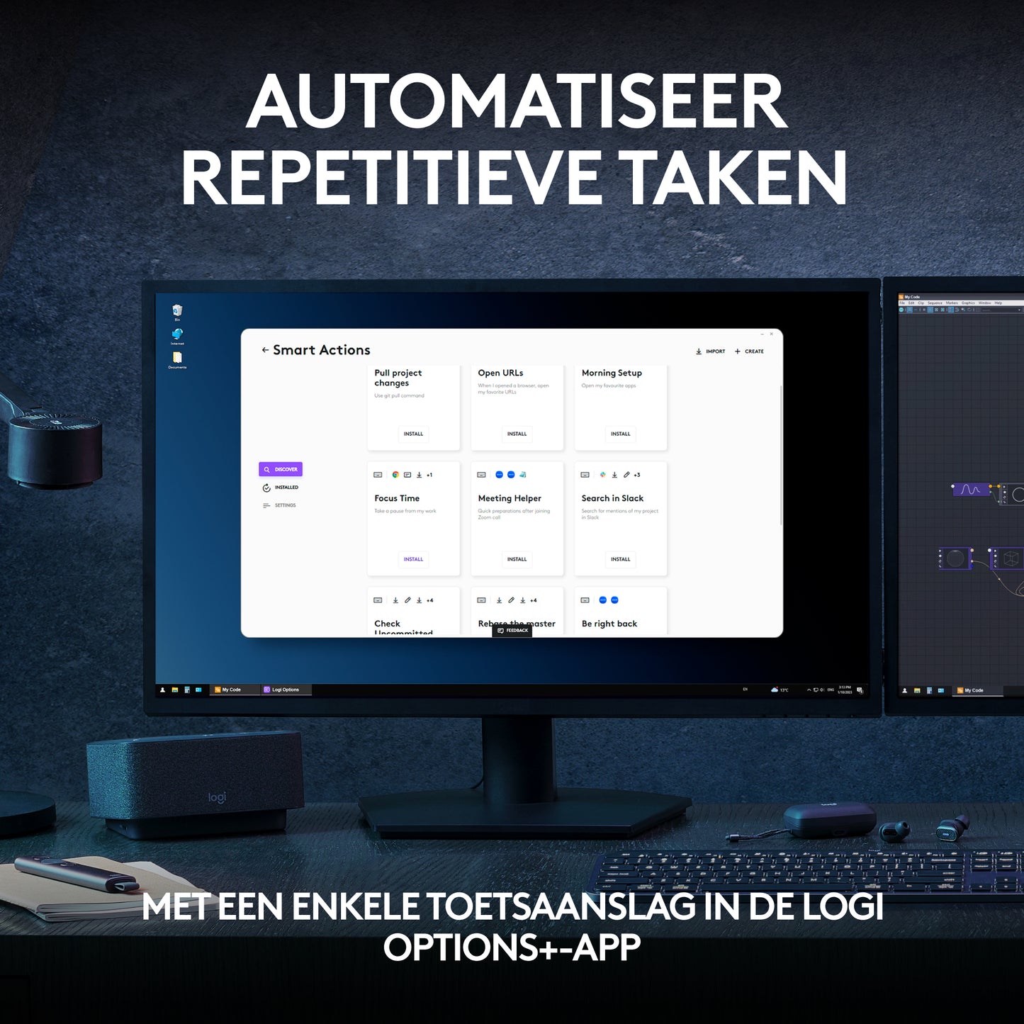 Logitech MX Keys S draadloos toetsenbord, BE Azerty, verlicht, Bluetooth, USB C oplaadbaar, voor Windows PC, Linux, Chrome, Mac