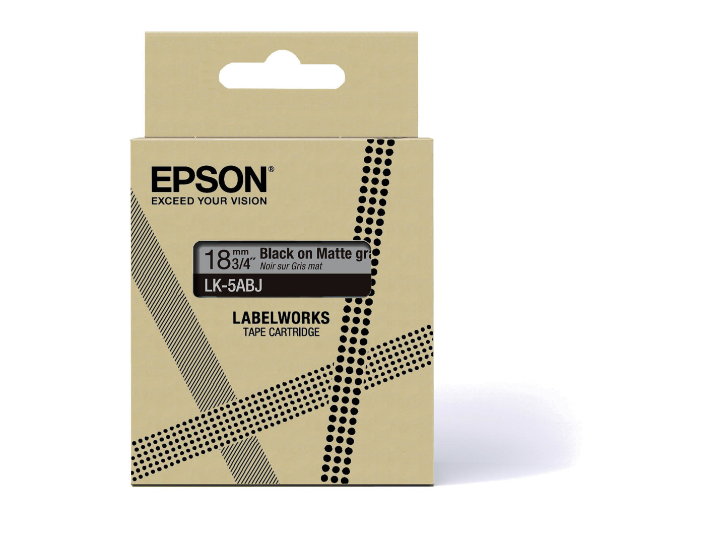 Epson Matte L Gray/Black 18mm LK-5ABJ C53S672087