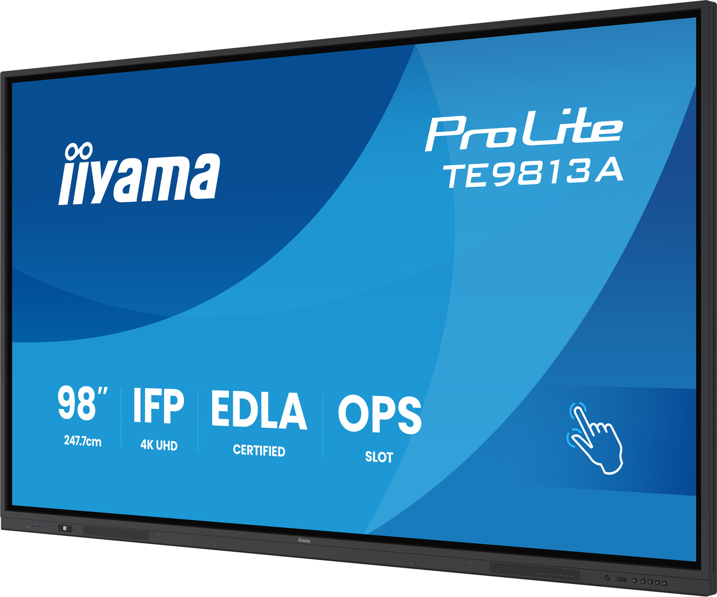 IIYAMA TE9813A-B2AG 98inch iiWare21E EDLA -Google-GMS-apps Android 14 16 summer 2026 Octa-core SOC 8/128GB 40-Points PureTouch IR+