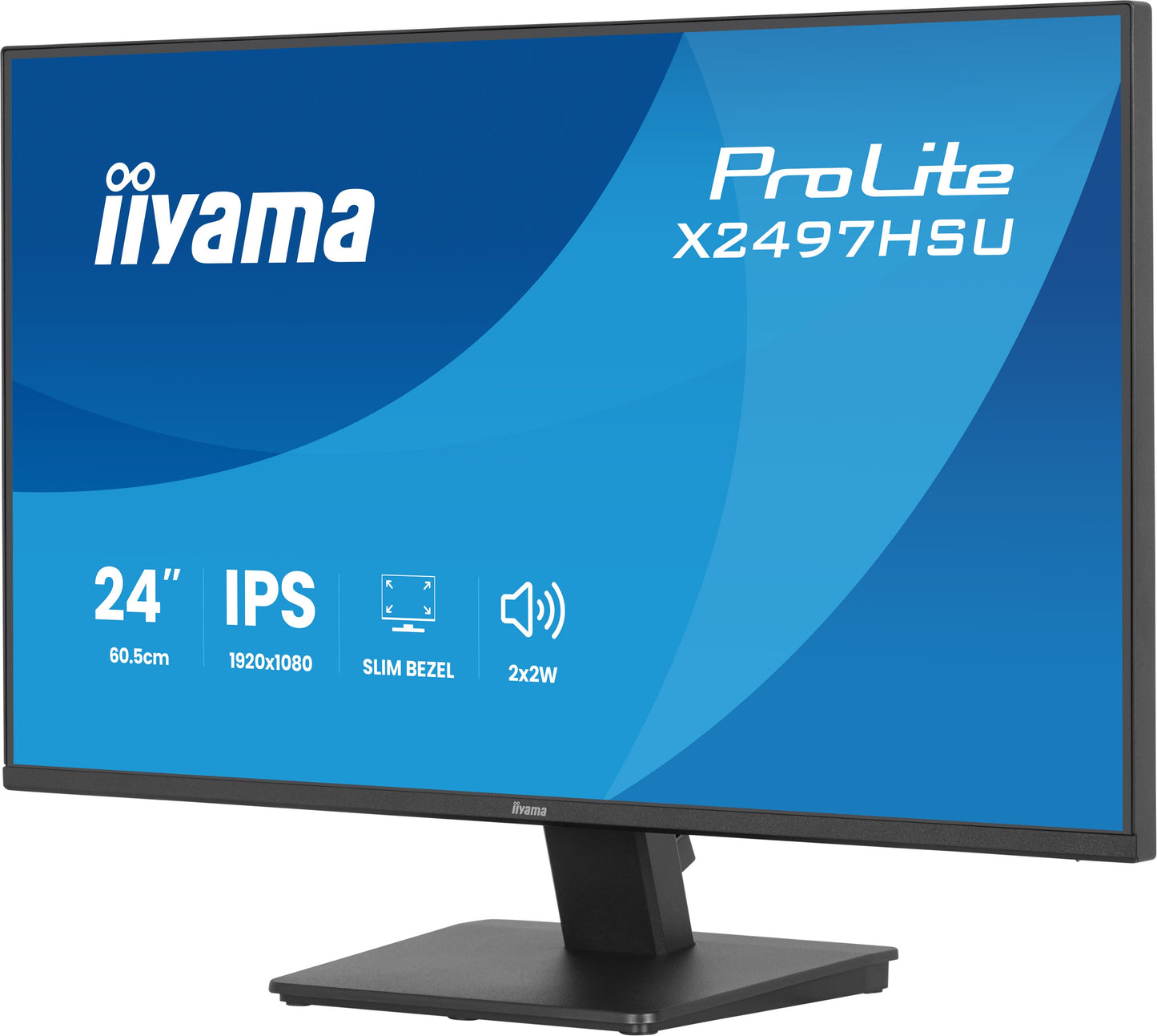 IIYAMA 24inch IPS-panel 1920x1080 120Hz EyeComfort 350cd/m2 Speakers HDMI DisplayPort 1ms MPRT USB 2x 3.2+2x C