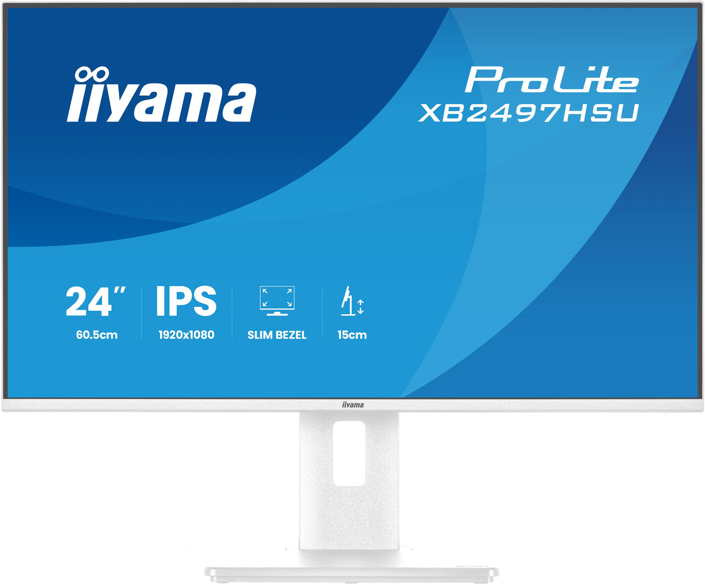 IIYAMA XB2497HSU-W1 24inch IPS FHD 120Hz EyeComfort 350cd/m2 1ms 1500:1 HDMI DP 2xUSB 3.2 2xUSB Type-C Speakers 15cm Height Adj.