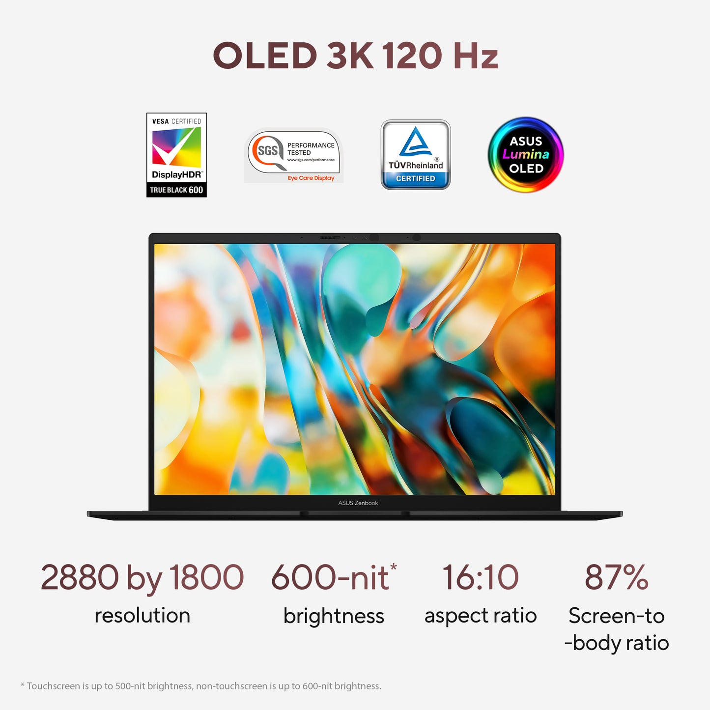 ASUS Zenbook 14 UM3406GA-QD16512W, 14 WUXGA OLED, AMD Ryzen AI 7 445, 50 NPU TOPs, 16GB, 512GB PCIe NVMe SSD, AMD Radeon Graphics, W11H, Bl