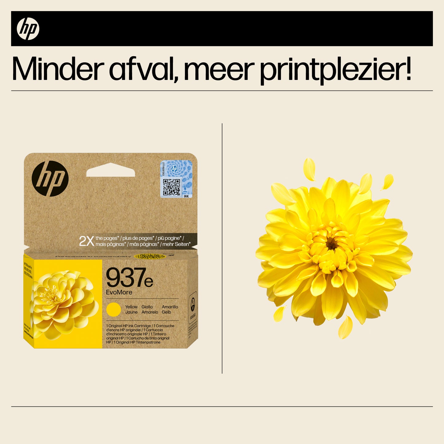 HP 937e EvoMore Yellow Original Ink Cartridge