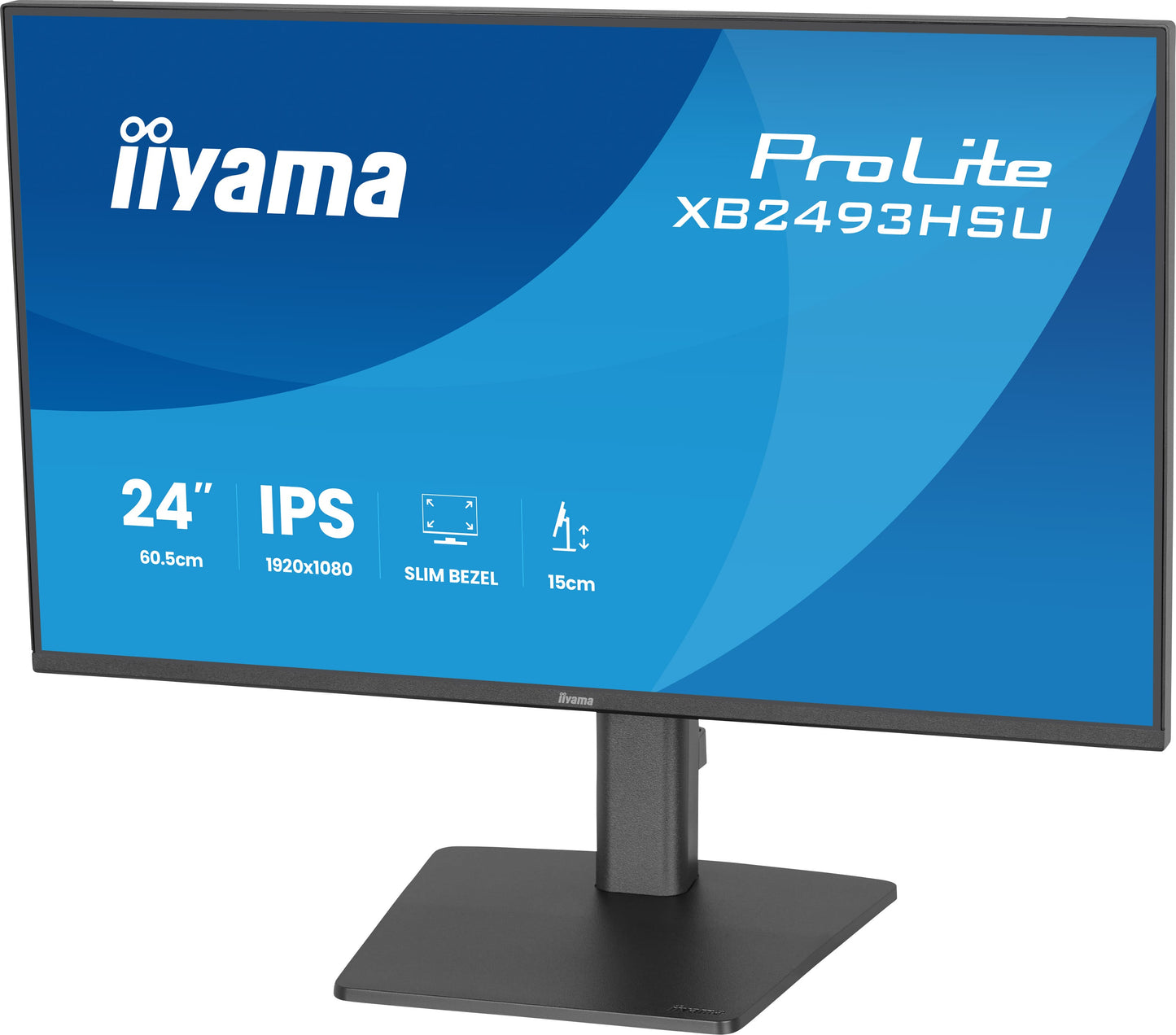 IIYAMA XB2493HSU-B1 24inch IPS FHD 120Hz 350cd/m2 1ms 1500:1 Speakers HDMI DP Speakers USB 2x2.0 15cm Height Adj.