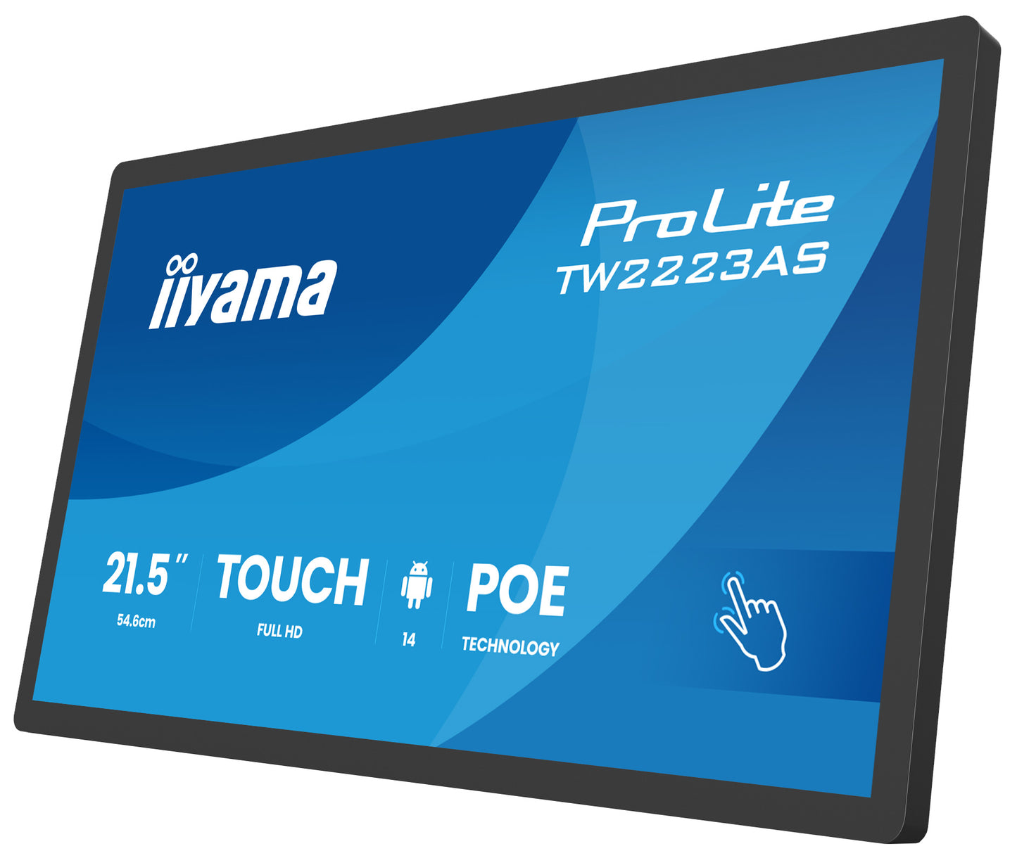 IIYAMA 21.5inch Panel-PC with Android 14+GMS SOC Octa-core RK3576 4GB Storage 32GB PCAP Bezel Free 10-Points Touch 1920x1080