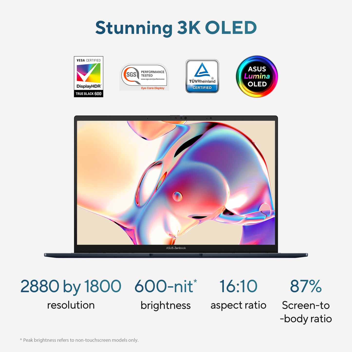 Zenbook 14UX3405CA-QL367W-BE, 14.0 60Hz WUXGA OLED Touch, Intel Core Ultra 9 285H, 32GB LPDDR5X, 1TB M.2 NVMe PCIe 4.0 SSD, Intel Arc Graph