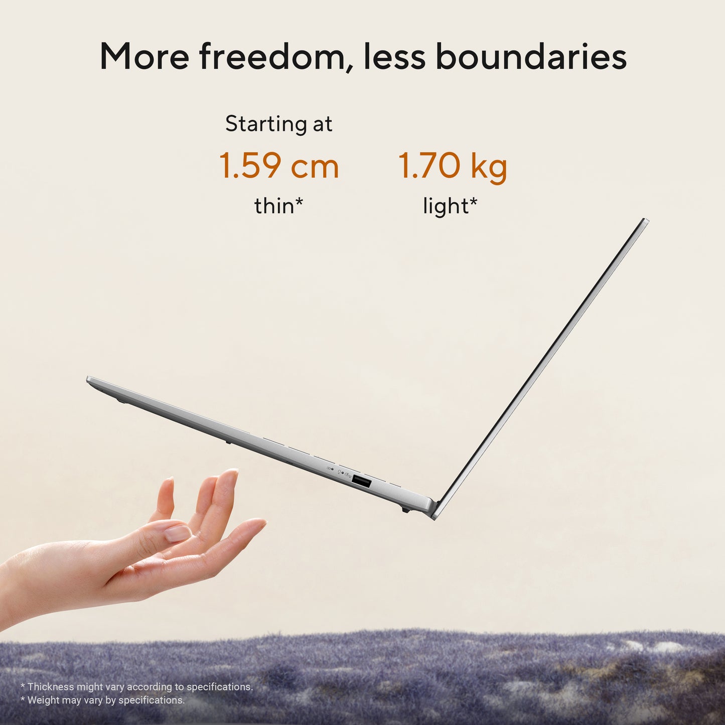 ASUS Vivobook S16 M3607HA-RP208W-BE, 16 WUXGA, AMD Ryzen 9 270, 32GB, 1TB PCIe NVMe SSD, AMD Radeon Graphics, W11H, Zilver