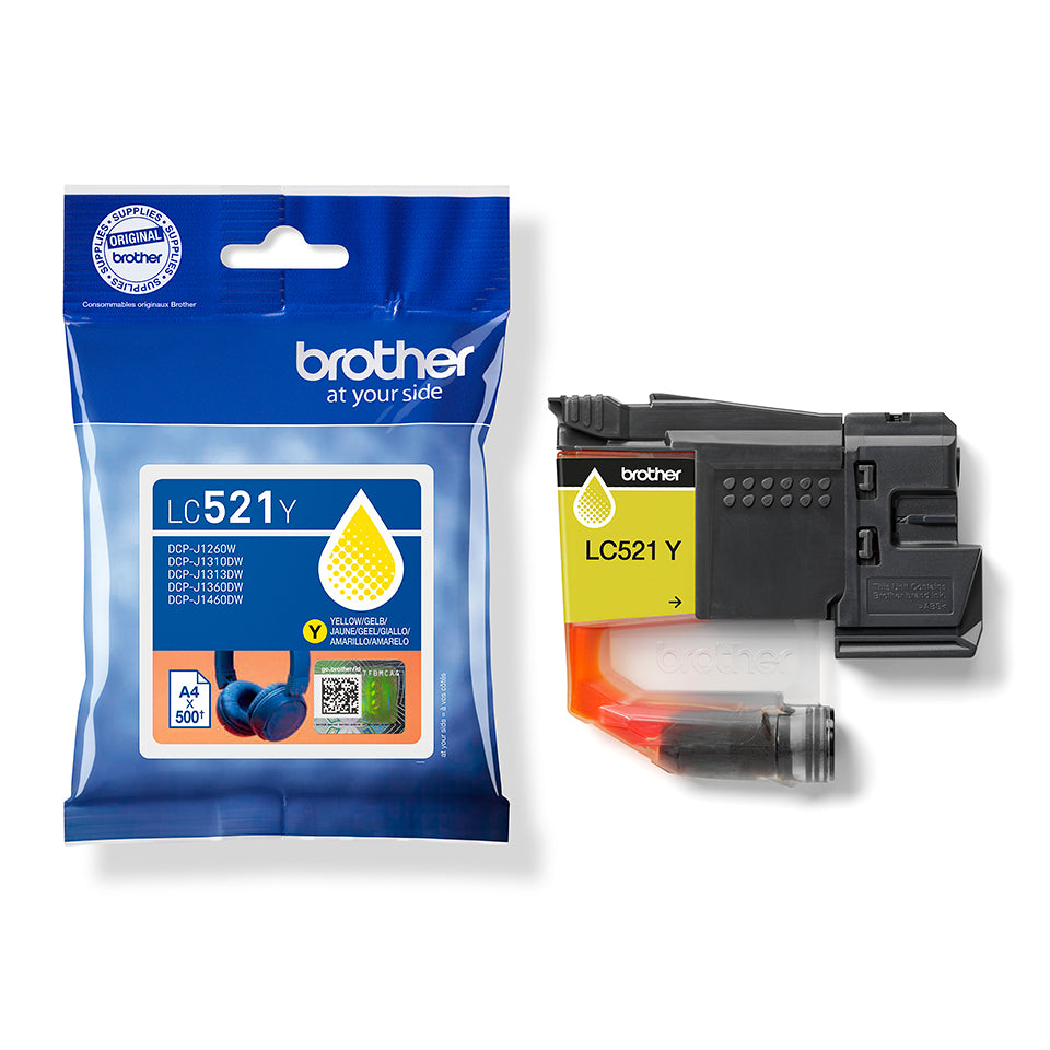 BROTHER Yellow ink cartridge yield up to 500 pages