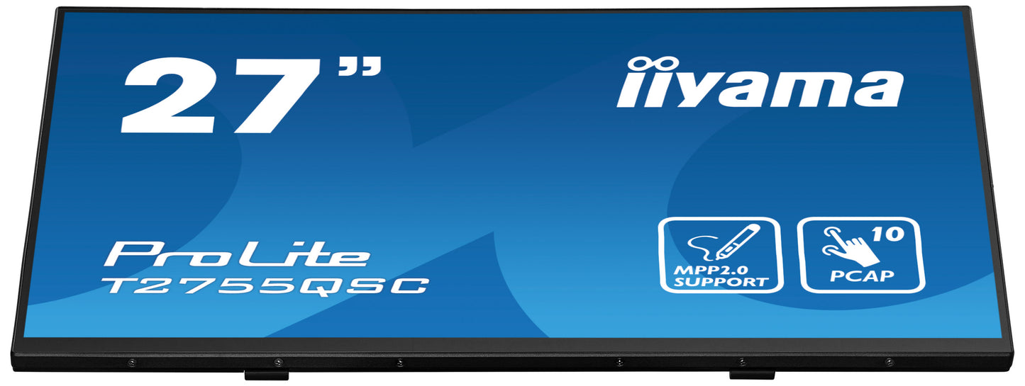 IIYAMA 27W LCD Bonded Projective Capacitive 10-Points Touch QHD Bezel Free IPS
