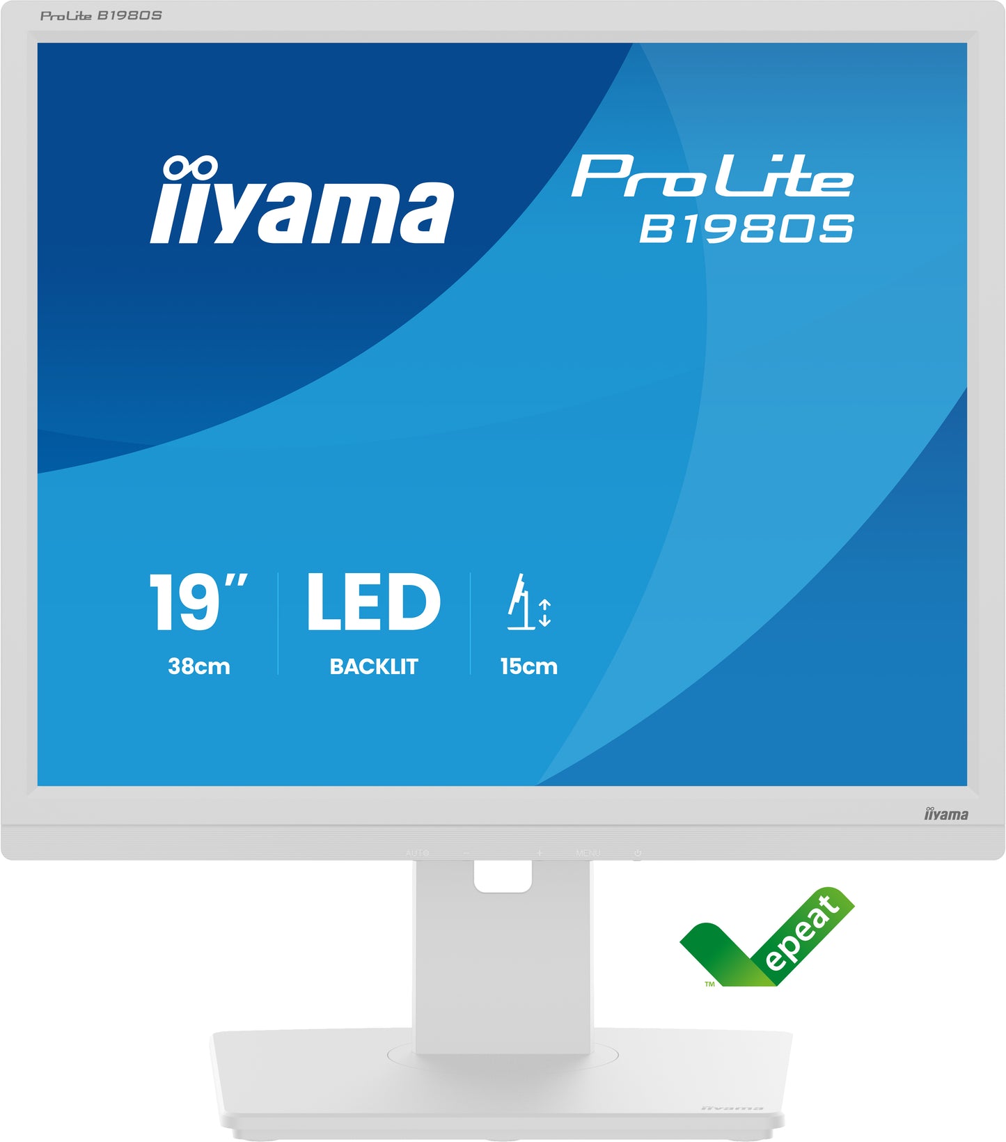 IIYAMA 19 LCD, 1280 x 1024, TN Panel, LED Bl., Height Adjust, HDMI, DisplayPort,, 250 cd/m², 12.000.000:1 ACR, Speakers,  3ms