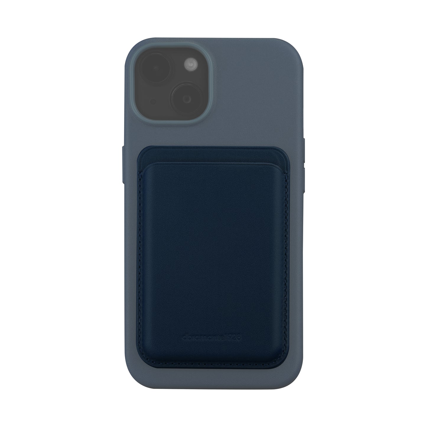 Leather wallet w MagSafe-Blue