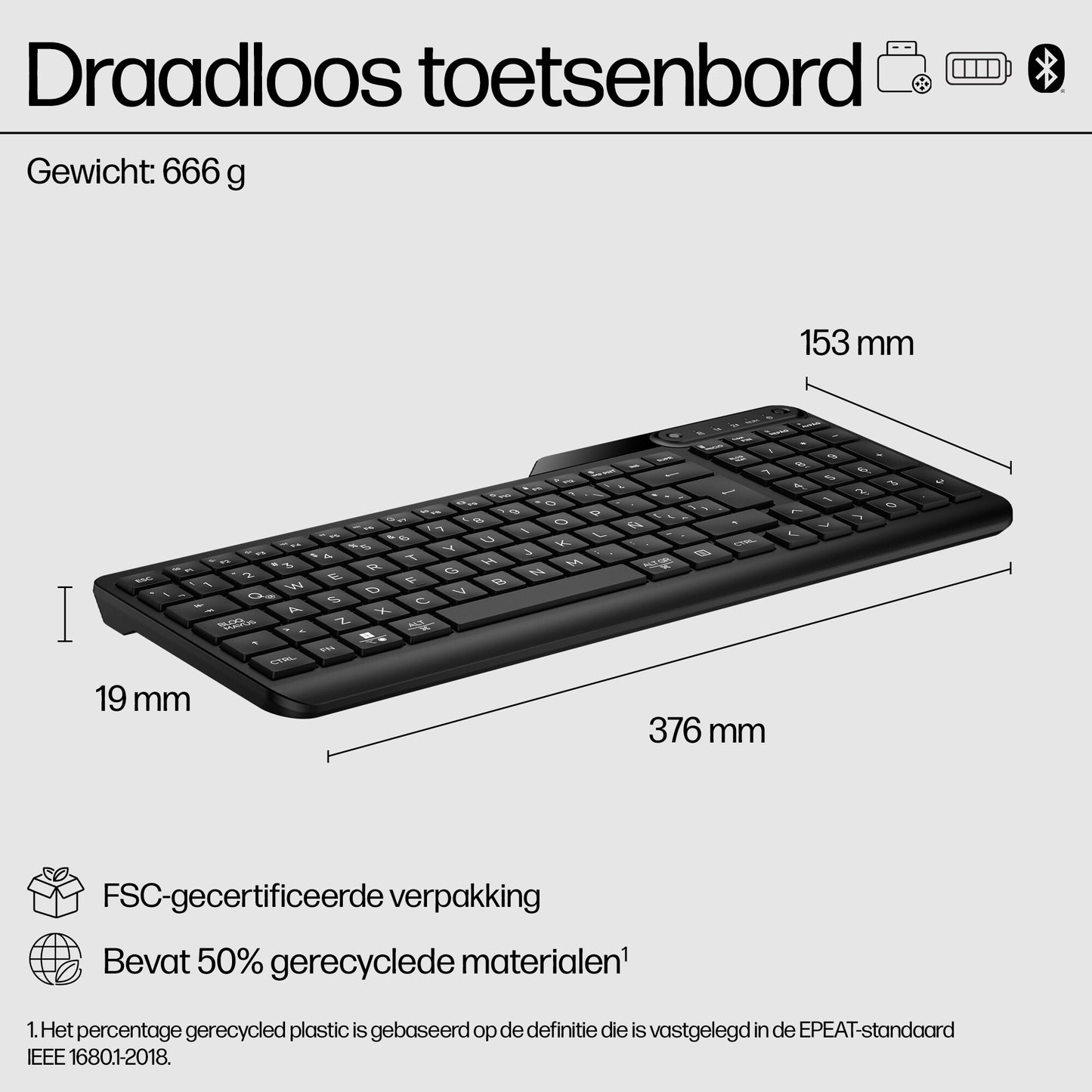 HP 475 Dual-Mode Wireless Keyboard (EN)
