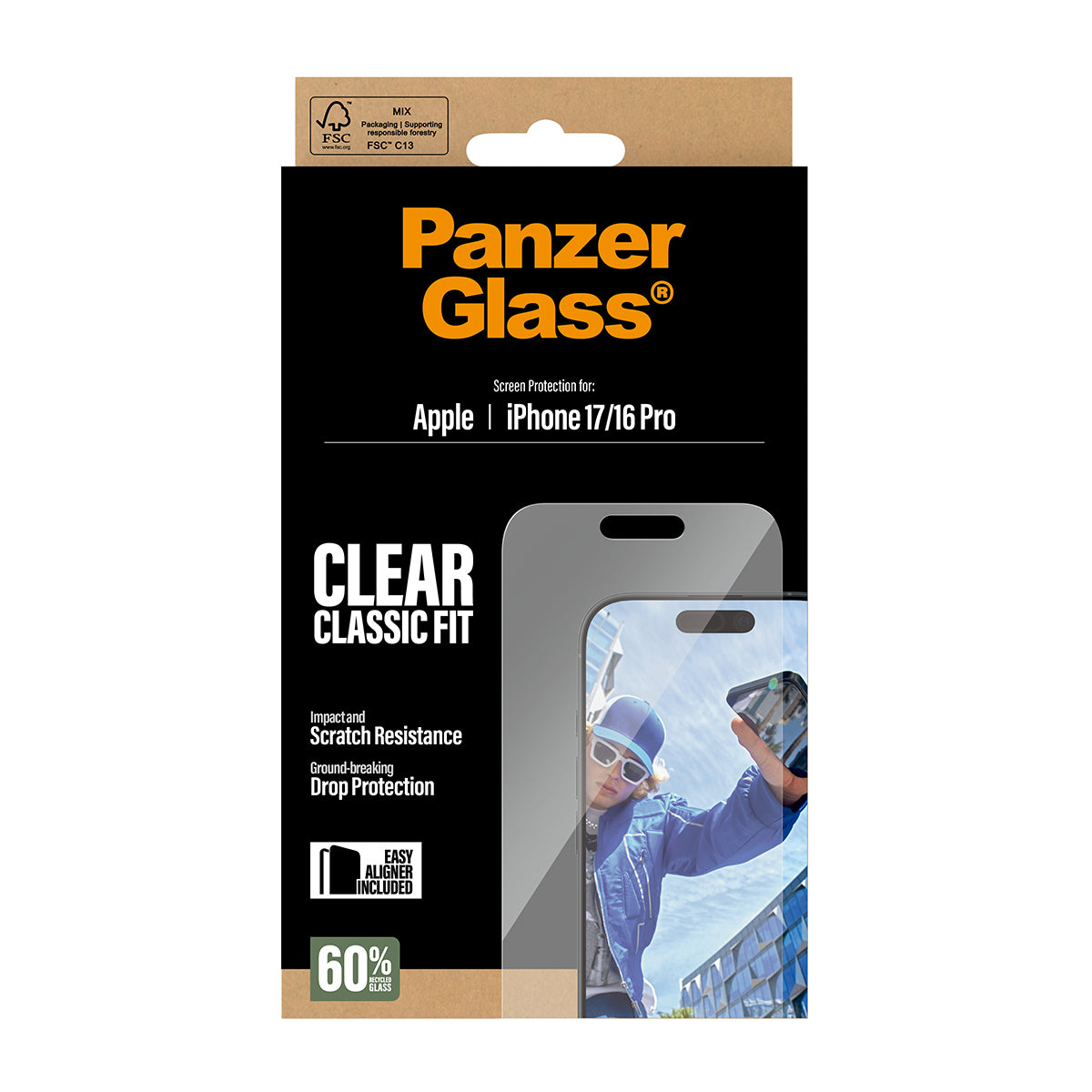PanzerGlass Screen Protector Classic Fit - Transparant - voor Apple iPhone 17