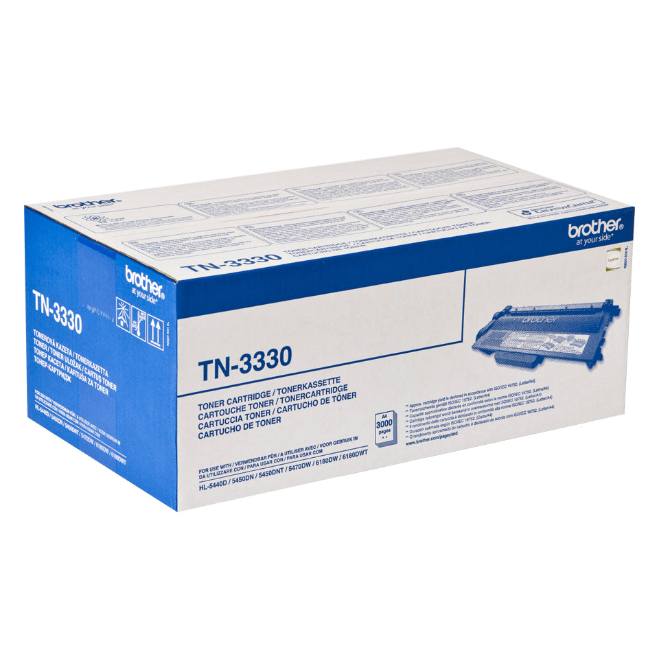TN3330 - Zwart - origineel - tonercartridge - voor DCP-8250DN. MFC-8520DN: HL-5440D. 5450DN. 5450DNT. 5470DW. 6180DW
