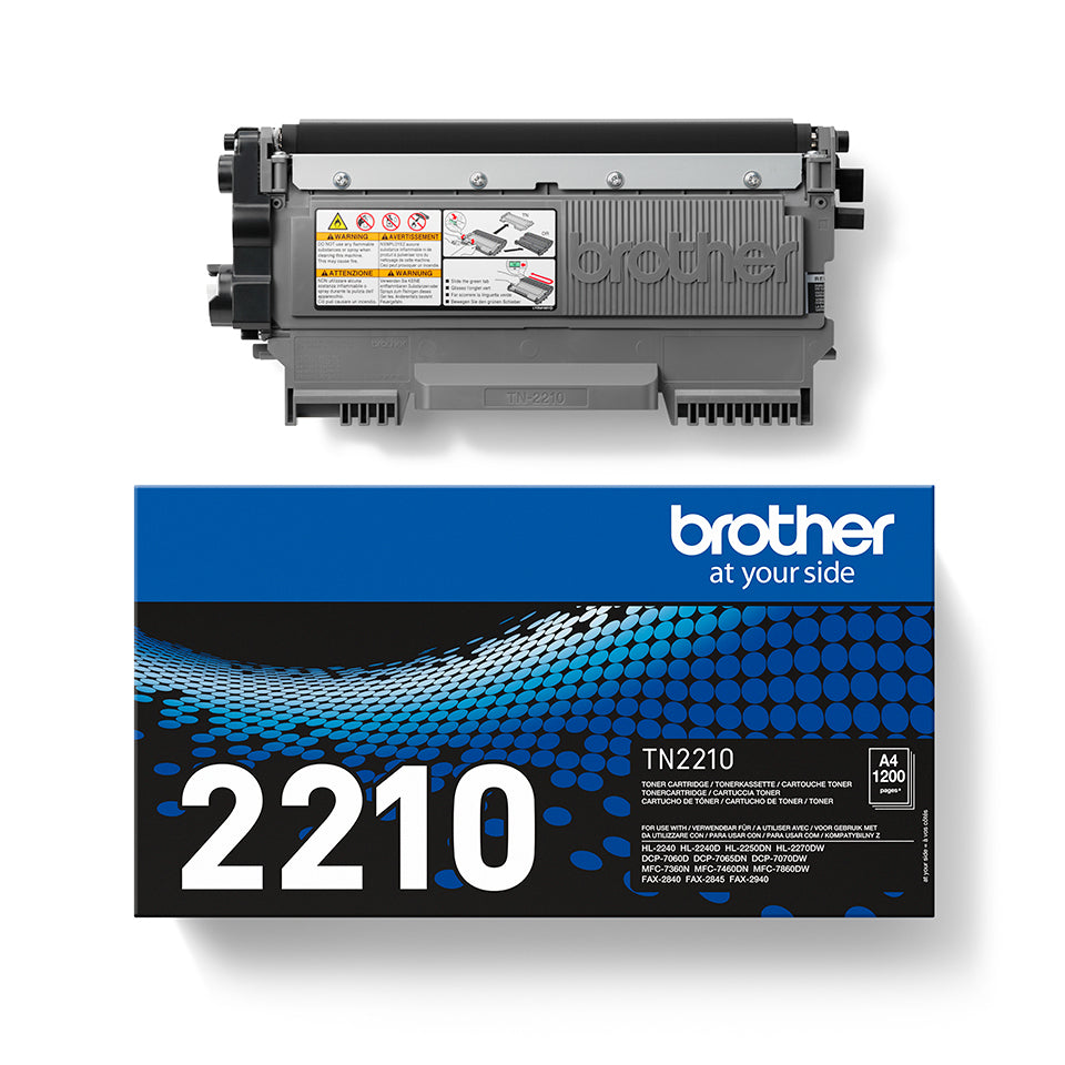 TN2210 - 1 - origineel - tonercartridge- voor DCP-7060. 7065. 7070. MFC-7360. 7460. 7860: FAX-2840. 2940: HL-2240. 2250. 2270