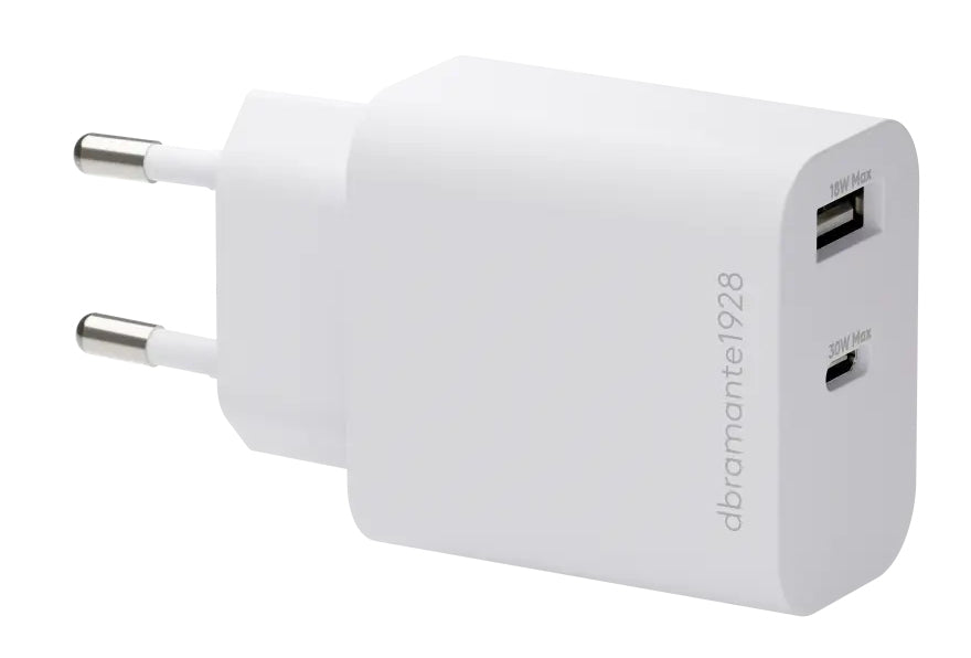 EU Wall Chrg-USB-C 30W+USB-A 18W-WHT