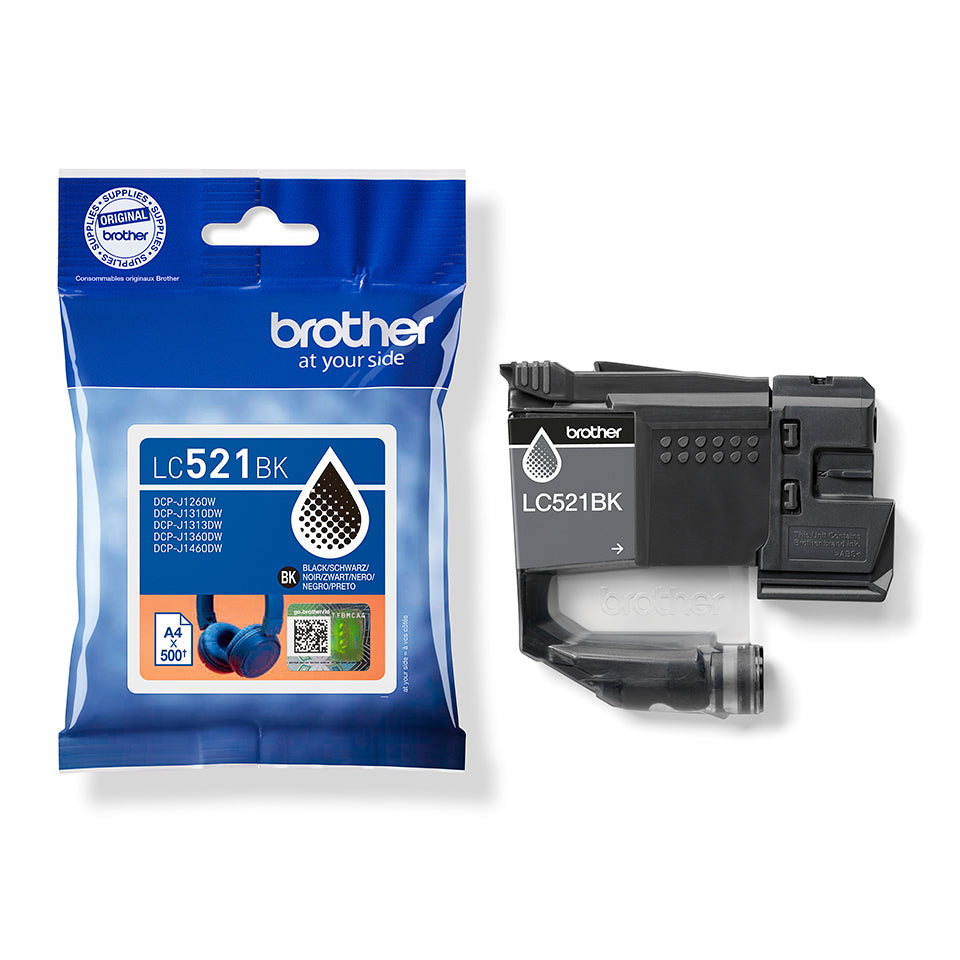 BROTHER Black ink cartridge yield up to 500 pages
