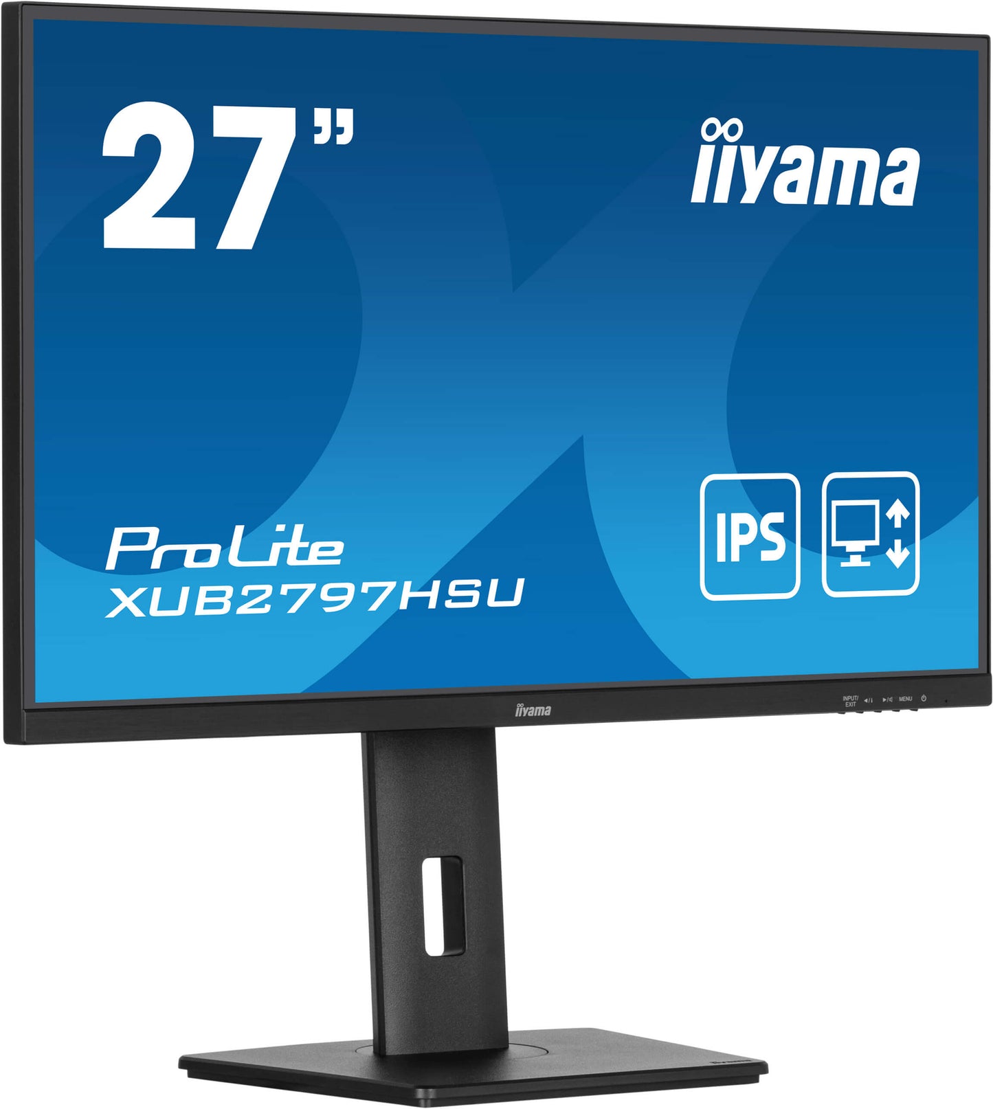 IIYAMA 27WIDE LCD BLACK  1920 x 1080  IPS panel  LED Bl.  USB-Hub (2xOut v2.0)  Pivot  Height Adjust  1000:1 Static Contrast