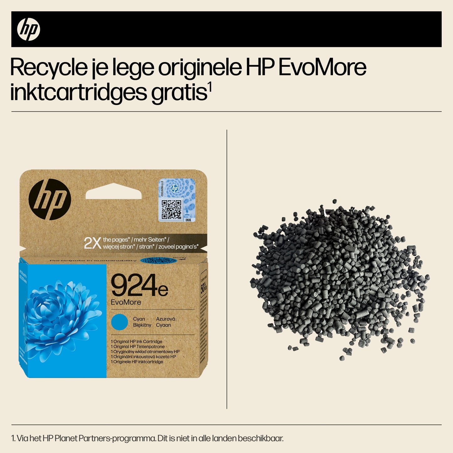 HP 924e EvoMore Cartridge Cyaan