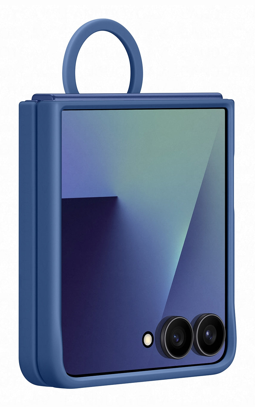 Samsung Silicone Ring Case Flip7 Blauw