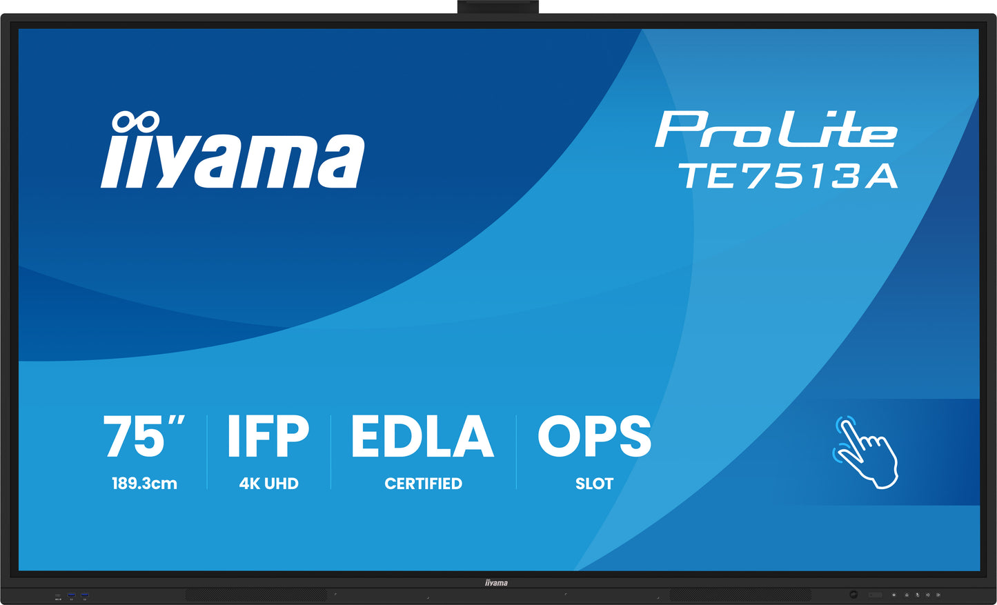IIYAMA TE7513A-B2AG 75inch iiWare21E EDLA -Google-GMS-apps Android 14 16 summer 2026 Octa-core SOC 8/128GB 40-Points PureTouch IR+
