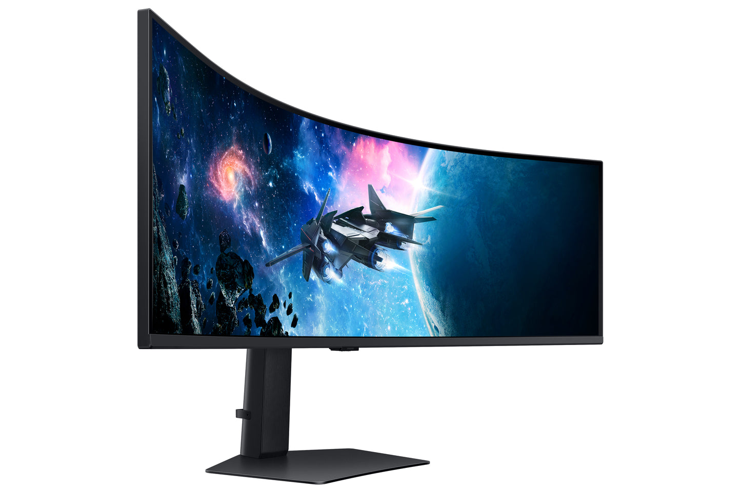 Samsung 49 Inch Dual QHD (5120x1440) curved monitor, 240Hz, 1ms, 2x HDMI, DisplayPort, HAS