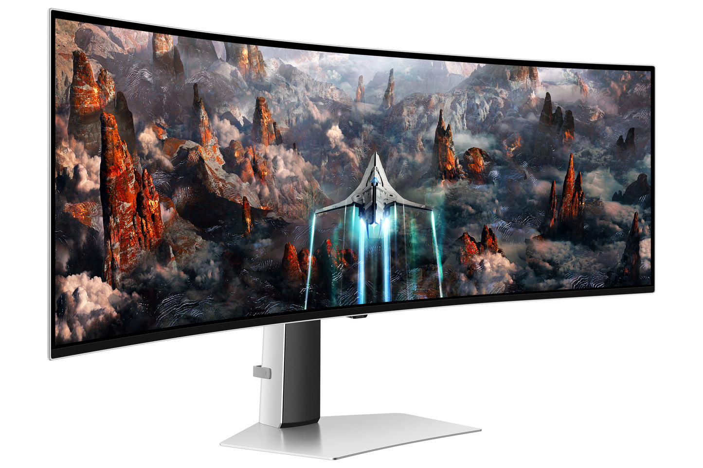 Samsung OLED 49inch 240Hz Curved 1800R, 5120x1440, 0,03ms, HDR10+, Displayport, HDMI, USB 3, Height