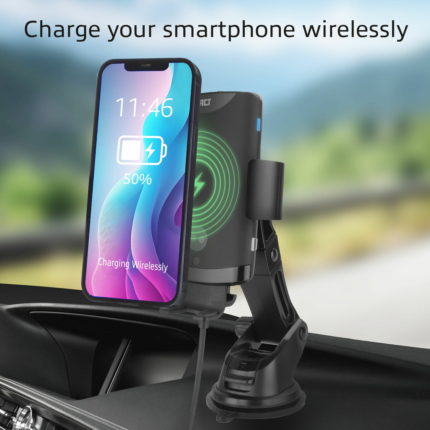 ACT Automatic smartphone car mount with wireless charging