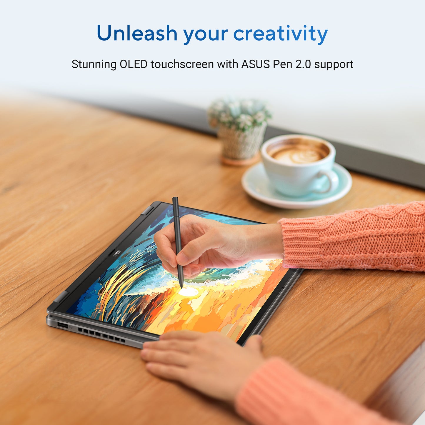 ASUS Vivobook 16 Flip, 16inch 3K OLED TOUCH, Intel Ultra 7 285V, 32GB, 1TB PCIe NVMe SSD, Intel Arc Graphics, Grijs, W11 Home