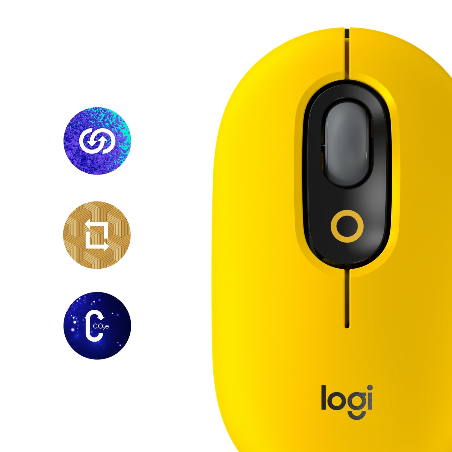 Logitech - POP MOUSE - BLAST-YELLOW
