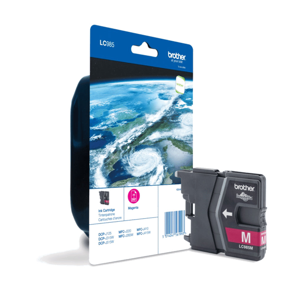 BROTHER LC-985 inktcartridge magenta standard capacity 260 paginas 1-pack blister zonder alarm