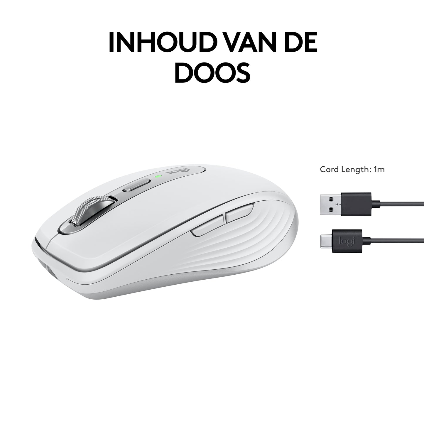 Logitech MX Anywhere 3S wireless mouse - Silent - Pale Grey