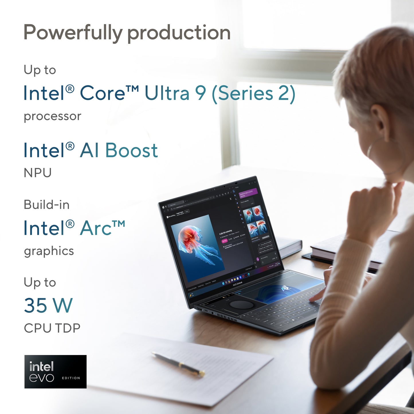 ASUS ZenBook Duo OLED UX8406CA-QL038W-BE, 14 FHD OLED, Intel Core Ultra 7 225H, 32GB, 1TB NVMe PCIe SSD, Intel Arc Graphics, W11H, Grey